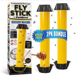 Sticky Fly Stick (2 Pack), Fly Stick for Mosquitoes, Sticky Trap for Flies Gnats Wasp Flying Insects, Bug Catcher, Indoor or Outdoor Use, Ready to Use Home