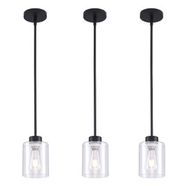 CAFULAM Pendant Lamp with Glass Shade, Modern Antique Brass Pendant Lights,Hanging Light Vintage Glass Shade, Island Light Pendant Light Fixture for Bedroom Living Room Kitchen