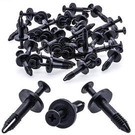 Rexka 20 pcs Trim Panel Retainer Clips Push Type Rivet for Ford N807577-S N808331-S Aerostar Windstar E150 E250 E350 Super Duty N807577S N808331S Door Sill Plate Rivet