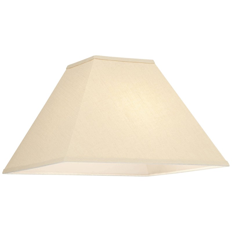 Beige Linen Large Square Lamp Shade 6" Top x 16"