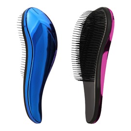 JEELEEKO 2 Piezas Cepillo desenredante,Cepillo para Cabello, Antiestático Cepillo para Cabello Favorece Crecimiento del Cabello, Evita Encrespamiento, en Húmedo y en Seco, Peina Cabello, Apto para Todo Tipo de Cabellos. (AZUL ROSA)