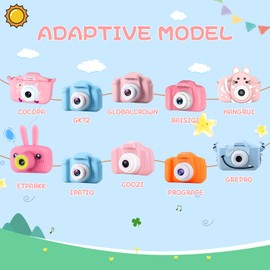 Yinke Kids Camera Case for Seckton/GKTZ/Desuccus/Rindol/Agoigo/VATENIC/LC-dolida/OZMI Protective Storage Travel Bag, with 3D Resin Flat Bottom Slime Beads for DIY(3PCS)