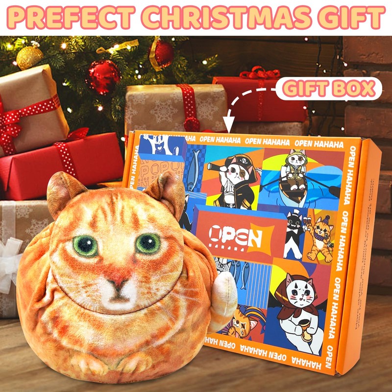 Openhahaha - Bolsa de cosméticos con forma de gato, divertida