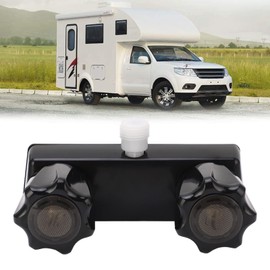 RV Bathroom Shower Faucet, Lightweight ABS, 90 Degree Operation, Shower Mixer Valve Control 5th (5th) Wheel, Towable Travel Motorhome (Black)