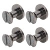 100 Sets Metal Chicago Binding Screws Electroplated Brass Arc Surface