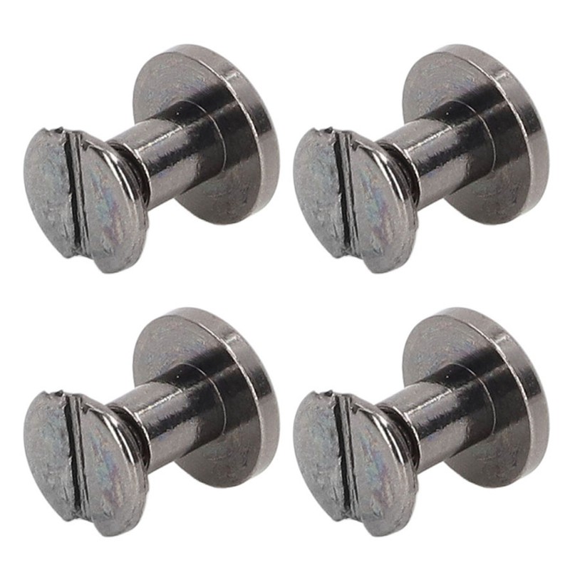 100 Sets Metal Chicago Binding Screws Electroplated Brass Arc Surface