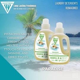 Hiketron 5X Ultra Concentrated| Long Lasting Scented Liquid Laundry Detergent| Removes Tough Stains| Machine Friendly| Paradise - 2 Pack (80 fl oz, 108 Loads)
