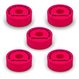 Cympad Chromatics cymbal felt set, 40 mm, 5 pieces, red with keepdrum fur damper pads