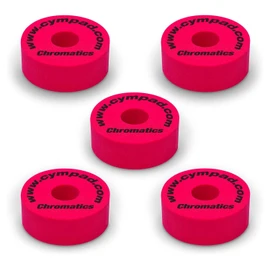 Cympad Chromatics cymbal felt set, 40 mm, 5 pieces, red with keepdrum fur damper pads