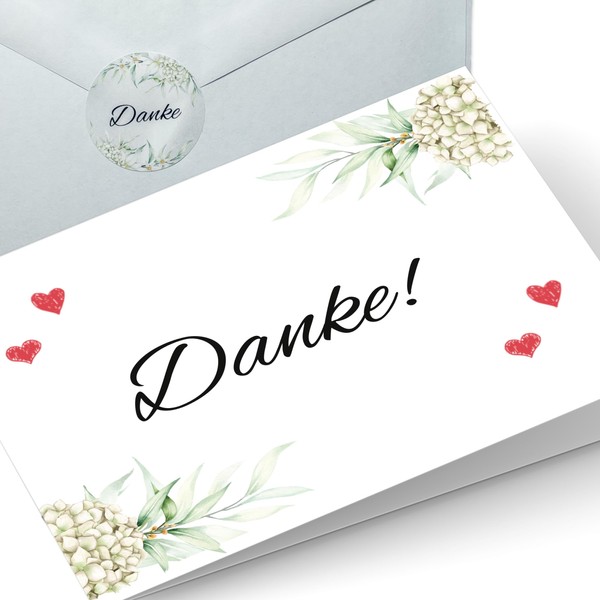Laurea Verde Pack of 15 Wedding Confirmation Thank You Cards
