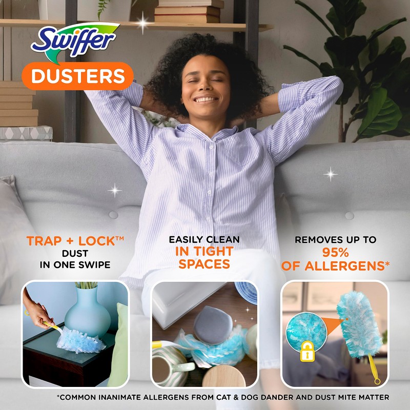 Swiffer Dusters Refill for Cleaning, Made by SWIFFER, Feather &