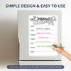 Meal Planner Board, A4 Meal Planner Magnetic for Fridge, Comes