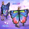 FORMIZON Butterfly Costume Women's Double-Sided Print, Butterfly Wings Adults, 4-Piece