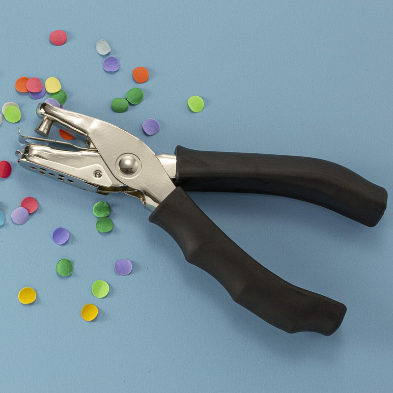 Officemate 1 Hole Punch with Soft Grip Handle, 8 Sheet