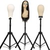 STUDIO LIMITED Mannequin Head Tripod Stand Adjustable with PU Canvas