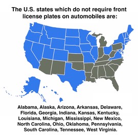 USA Made - Vanity Novelty Thick Brushed Aluminum Monochrome American Flag License Plate + 4 Black License Plate Screws and Keychain - Car Tag