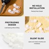 50Pcs white curtain track hooks - plastic curtain track hooks
