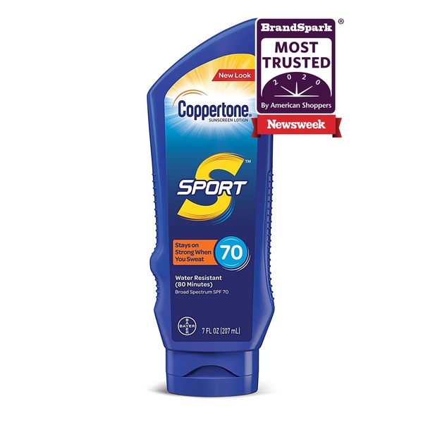 Coppertone SPORT Sunscreen Lotion Broad Spectrum SPF 70 (7 Fluid Ounce) (Packaging may vary)