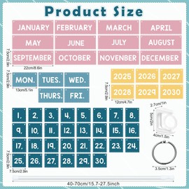 Boho Flip Calendar for Classroom, Colorful Flip Calendar with Adjustable Holder, Classroom Calendars Set with 60 Cards for Preschool Elementary Home Classroom Must Haves Supplies