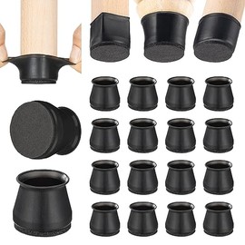 Aneaseit Chair Leg Floor Protectors - 16 Pcs Black Silicone Pads