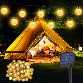 Solar Fairy Lights Outdoor Waterproof, 60LED Solar Garden Lights, 8 Mode 13.2M/43.3Ft Indoor/Outdoor Solar String Lights for Garden Yard Home(Warm White)