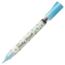 Pentel XGFH-PS Milky Brush Colored Brush Pen, Pastel Blue