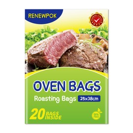 Roasting Bags for Oven with Ties Oven Bags for Roasting Chicken,Meat & Fish Multi Purpose Cooking Bags for Oven | Oven Roasting Bags (40Bags, 11 * 15 Inch)