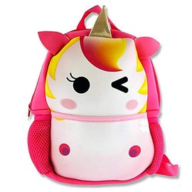 Premier Stationery Emotionery Neoprene Cute Animal Junior Backpack, Unicorn Children's Backpack, 27 cm, 4 Liters, Pink