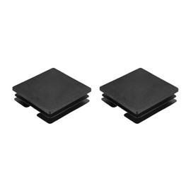 sourcing map 2Pcs Square Plastic Plugs, 75 x 75mm/2.95 x 2.95inch PE Pipe Tubing End Caps for 60-72mm/2.36-2.83inch Square Tube Furniture Chair Leg, Black