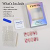 TENPAL Press on Nails 10Pcs with Tools Kit,3D Strawberry Spring