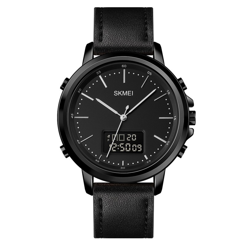SKMEI Mens Watch Minimalism Analog Digital Watch with Alarm Stopwatch