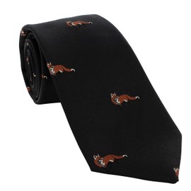 Michelsons of London Fox Silk Tie (Black)