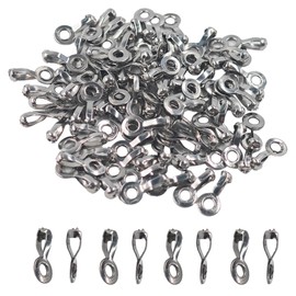 pson 100Pcs 4mm 4.5mm Ball Chain Pull Loop Connectors, Stainless Steel Bead Chain Clasps for Ceiling Fans, Lamps, Necklaces, Bracelets