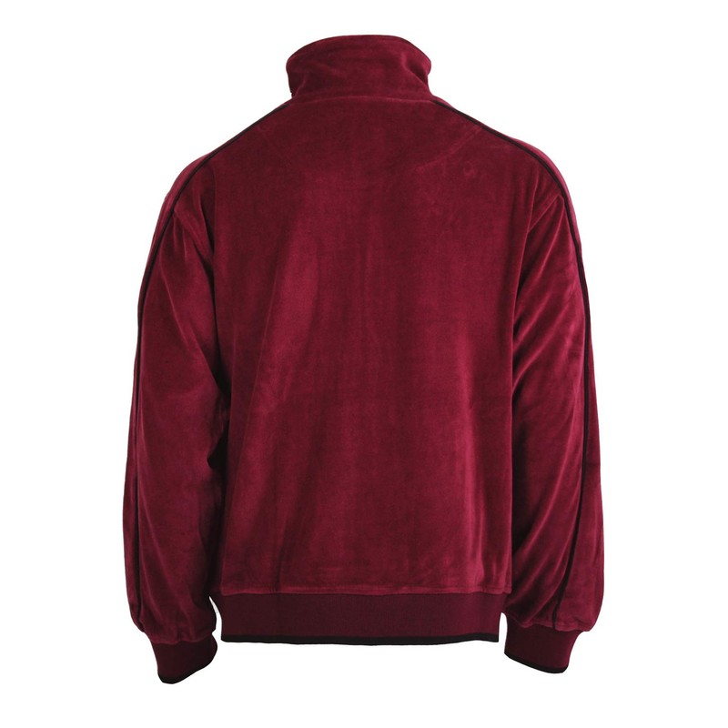 Sweatsedo Mens Velour Tracksuit (Large, Burgundy)