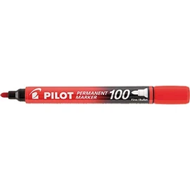 Pilot SCA-100-R – Pack of 12 Permanent Markers with Conical Tip, Red