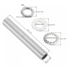 sourcing map 2.4" Lamp Pipe Kit with Lock Nuts Washers