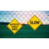 BTHUKO Autistic Child Area Heavy Duty Aluminum Warning Sign 12"