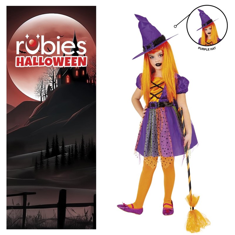 Rubies Girls' Disfraz Bruja Superstar Purpy Inf Costumes, Multicoloured, L,