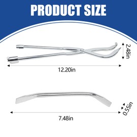 Wogomz Brake Spring Pliers, Professional Double Ended Tool for Drum Brake Shoe Return Spring Removal and Installation, Drumbrake Adjusting Tool Kit, Car Accessories (Small Spoon+Pliers)