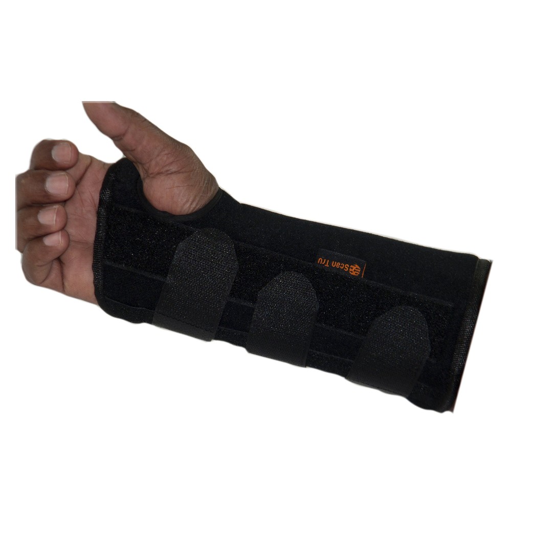 Scan Tru Carpal Tunnel Adjustable Wrist Brace Right Or Left for Women Men Day Or Nighttime – Breathable, Thin with Metal Splint, Flexible Washable for Work Or Gaming Size S – L (Long Med R)
