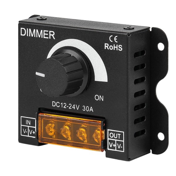 Universal 12V-24V 30A Dimmer PWM Dimming Controller Knob ON/Off Switch