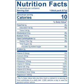 LEAN Hydration Daily Electrolyte Packets Drink Mix | Zero Calories, Zero Sugar Plus Vitamins, Minerals & More | 16 ct (Strawberry Kiwi Melon)