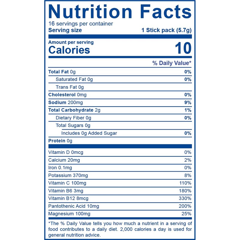 LEAN Hydration Daily Electrolyte Packets Drink Mix | Zero Calories,