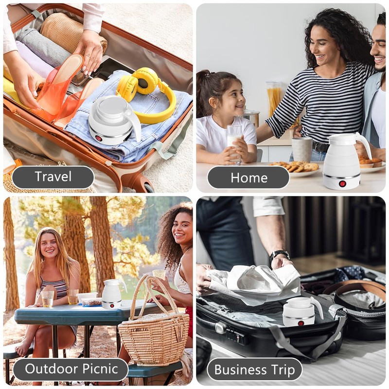 Flintronic Foldable Kettle Water Bottle, White