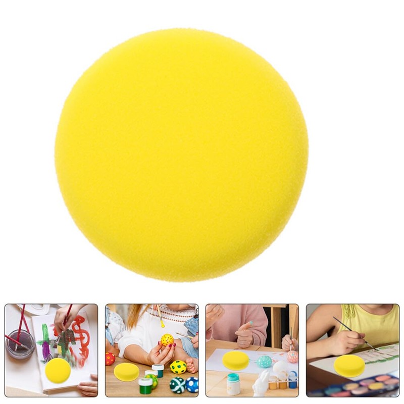 SEWACC 16pcs Sponges for Art Round Design Easy to Clean
