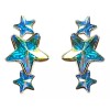 Xuping Finos Aretes De Moda Estrellas Brillantes Baño De Oro