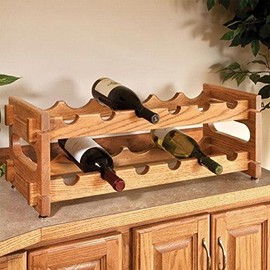 WOODCRAFT Project Paper Plan to Build Stackable Wine Racks - Material Not Included