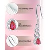 Qings Birthstone Infinity Earrings - 925 Sterling Silver CZ Crystal