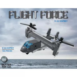FLIGHT FORCE V-22 OSPREY MILITARY AIRCRAFT FLIGHT FORCE BUILDING BRICK KIT (165 PCS)
