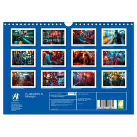 In Jazz Bars at Midnight (Wall Calendar 2026 DIN A4 Landscape), CALVENDO 12 Month Wall Calendar